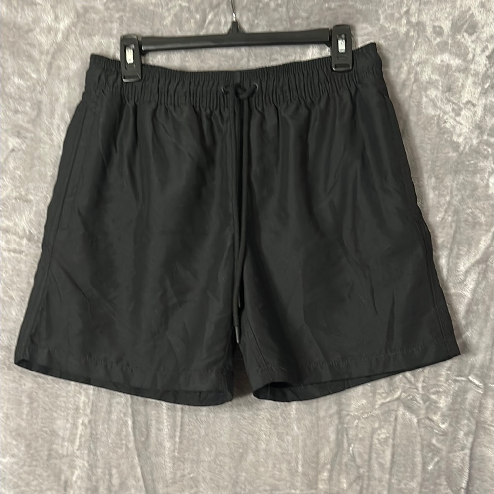 Amazon Essentials Black Swim Trunks Elastic Waistband